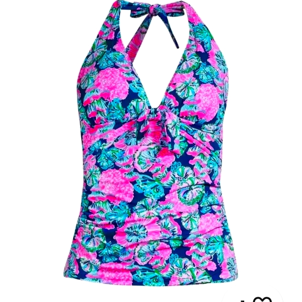 Lilly Pulitzer Amren Tankini Swim TOP - Shroom With A View -Sz 2 - NWT- $128